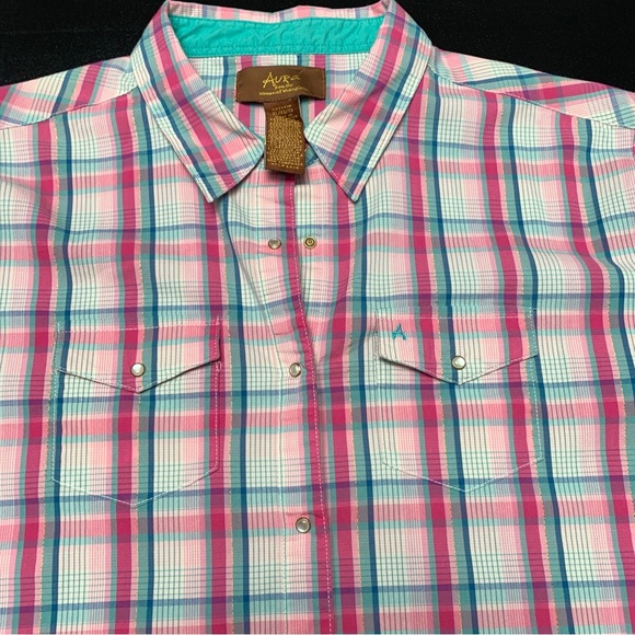 Aura by Wrangler Women's Western Shirt Pearl Snaps - Picture 3 of 9